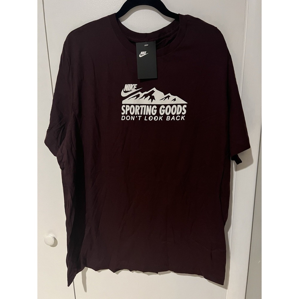 NWT Nike Mens Neutrals Crush Tee Sporting Goods Don't Look Back Burgundy Sz 2XL
